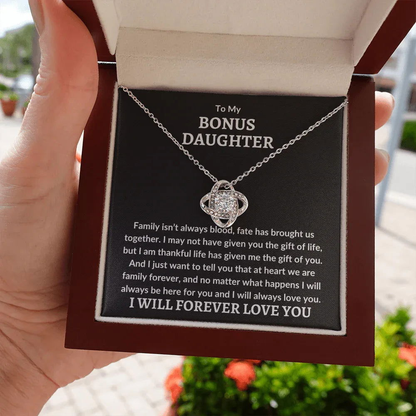 Bonus Daughter Necklace - We are famiy forever - Giftinum