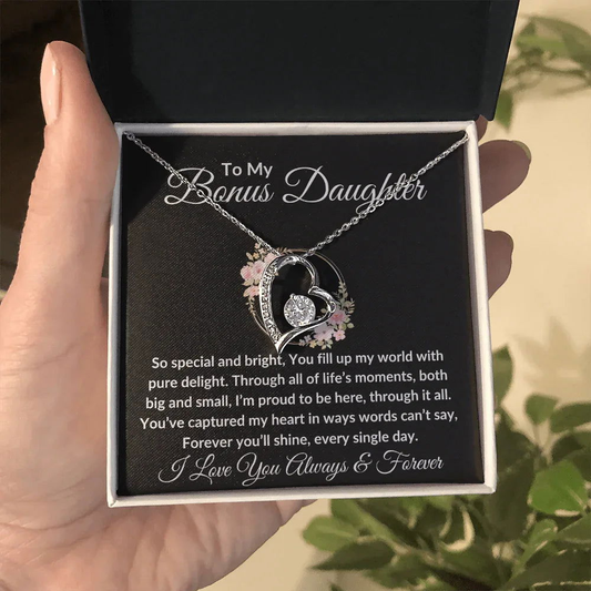 Bonus Daughter Necklace - You fill up my world - Giftinum