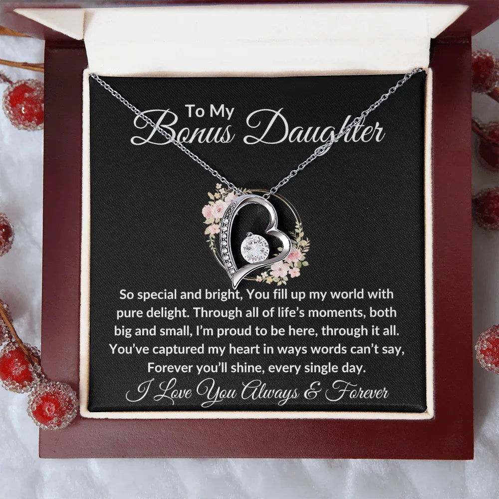 Bonus Daughter Necklace - You fill up my world - Giftinum