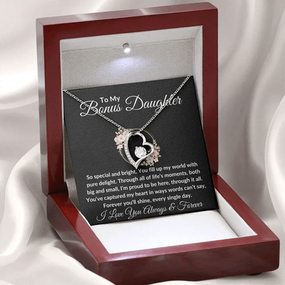 Bonus Daughter Necklace - You fill up my world - Giftinum