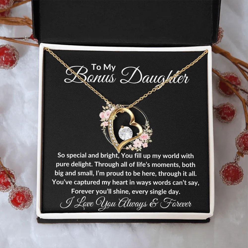Bonus Daughter Necklace - You fill up my world - Giftinum