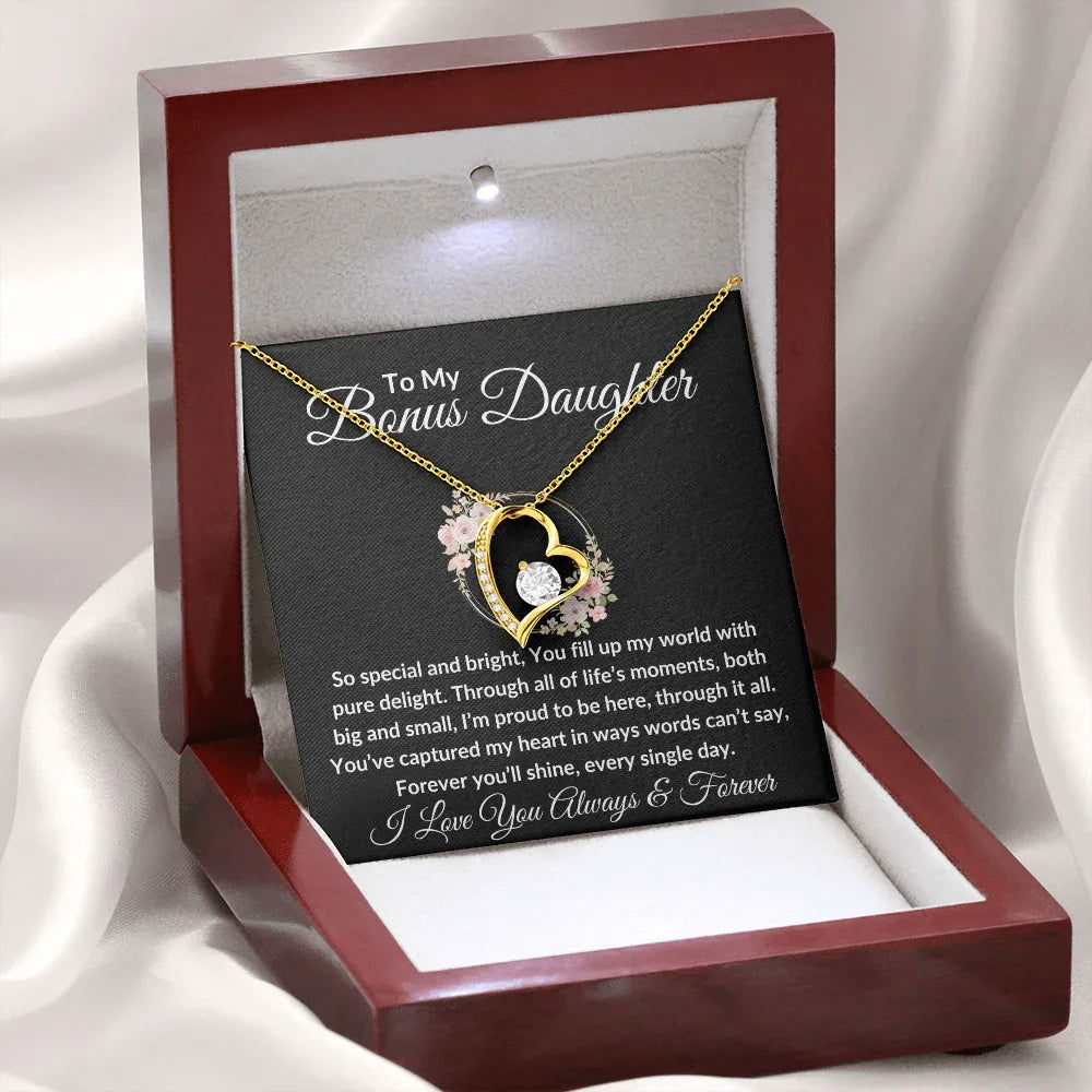 Bonus Daughter Necklace - You fill up my world - Giftinum