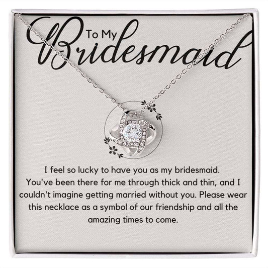Bridesmaid Necklace - I feel so lucky - Giftinum