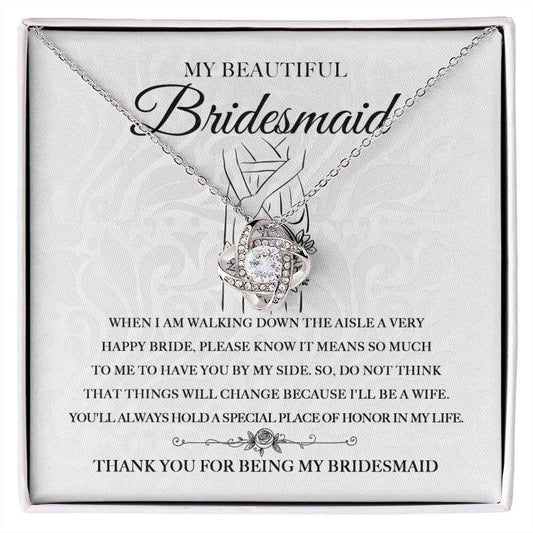 Bridesmaid Necklace - Thank you - Giftinum