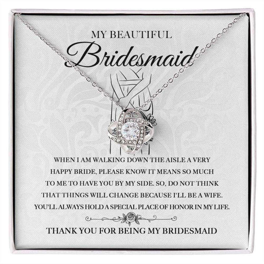 Bridesmaid Necklace - Thank you - Giftinum