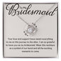 Bridesmaid Necklace - Your love and support - Giftinum