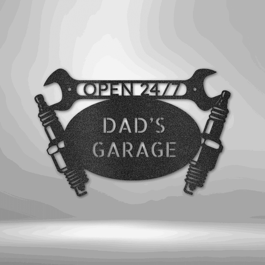 Car Garage Monogram - Steel Sign - Giftinum