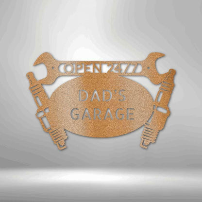 Car Garage Monogram - Steel Sign - Giftinum