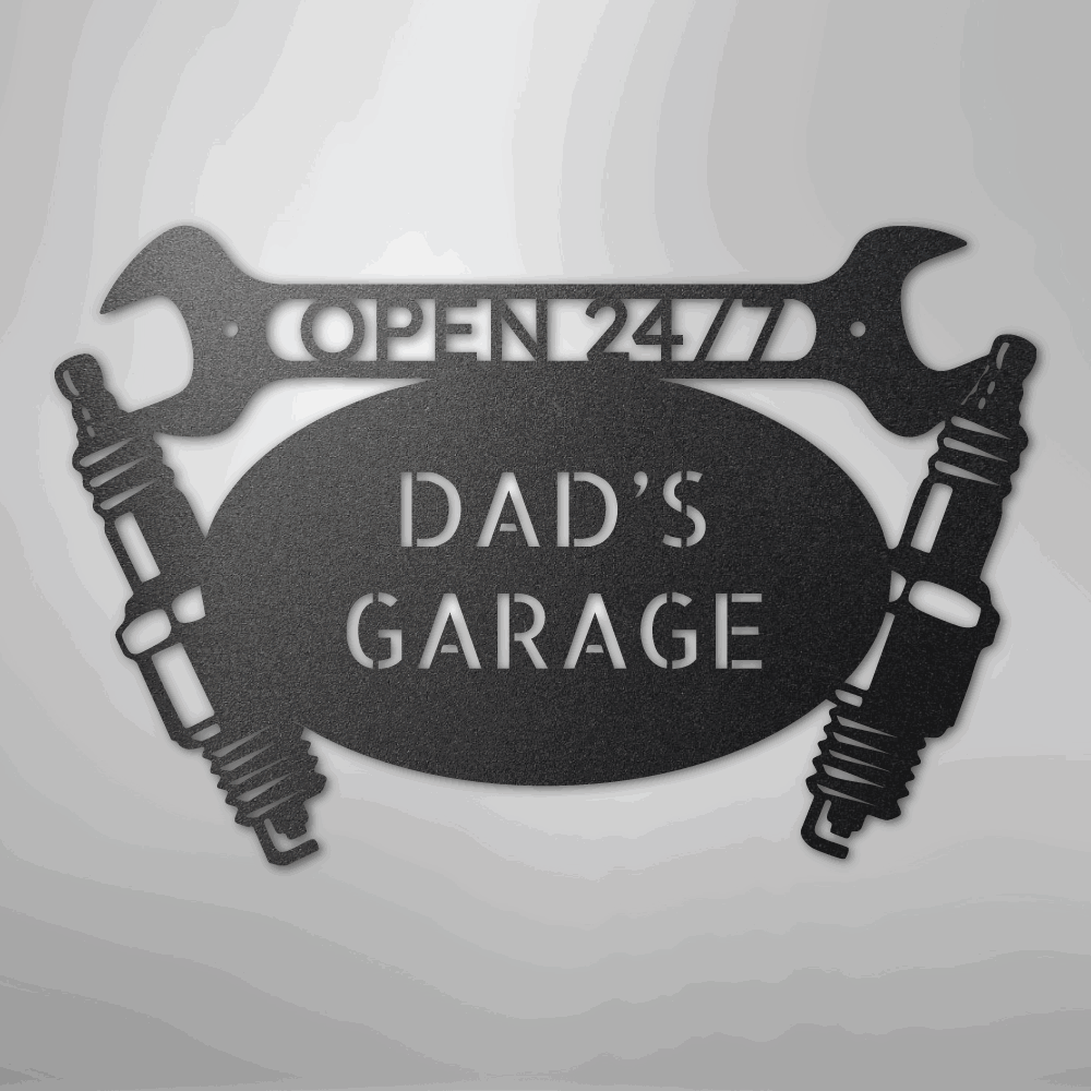 Car Garage Monogram - Steel Sign - Giftinum