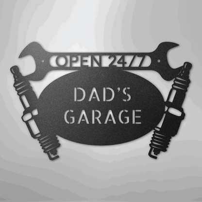 Car Garage Monogram - Steel Sign - Giftinum
