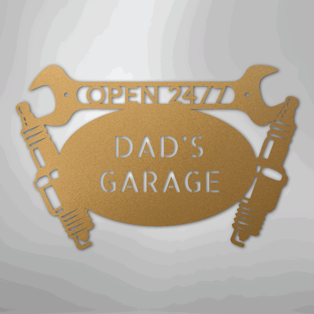 Car Garage Monogram - Steel Sign - Giftinum