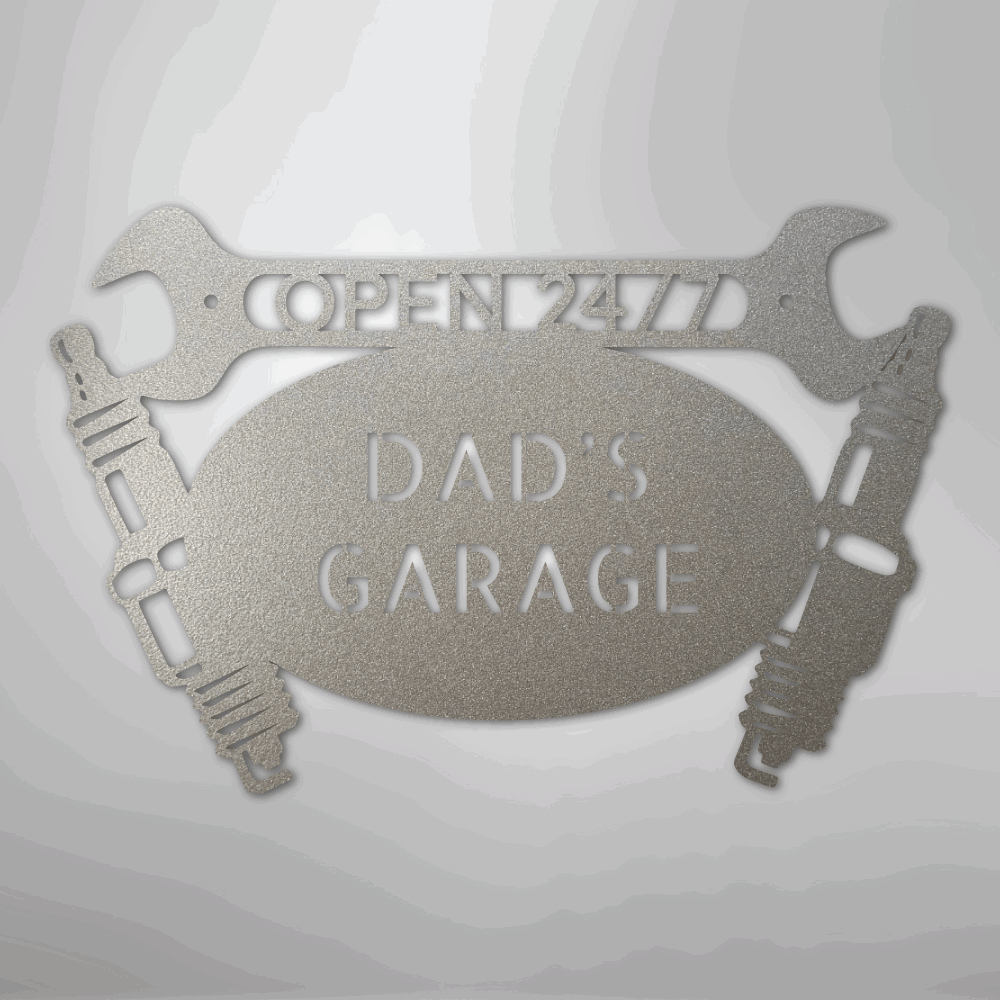 Car Garage Monogram - Steel Sign - Giftinum