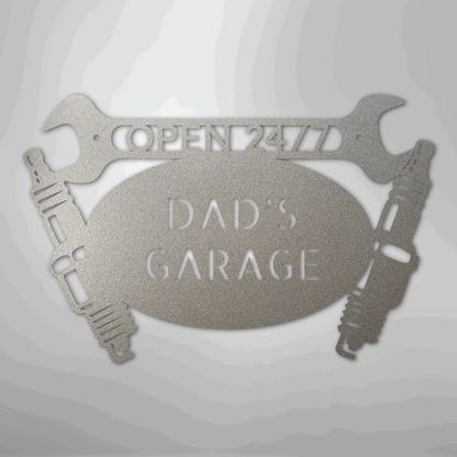 Car Garage Monogram - Steel Sign - Giftinum