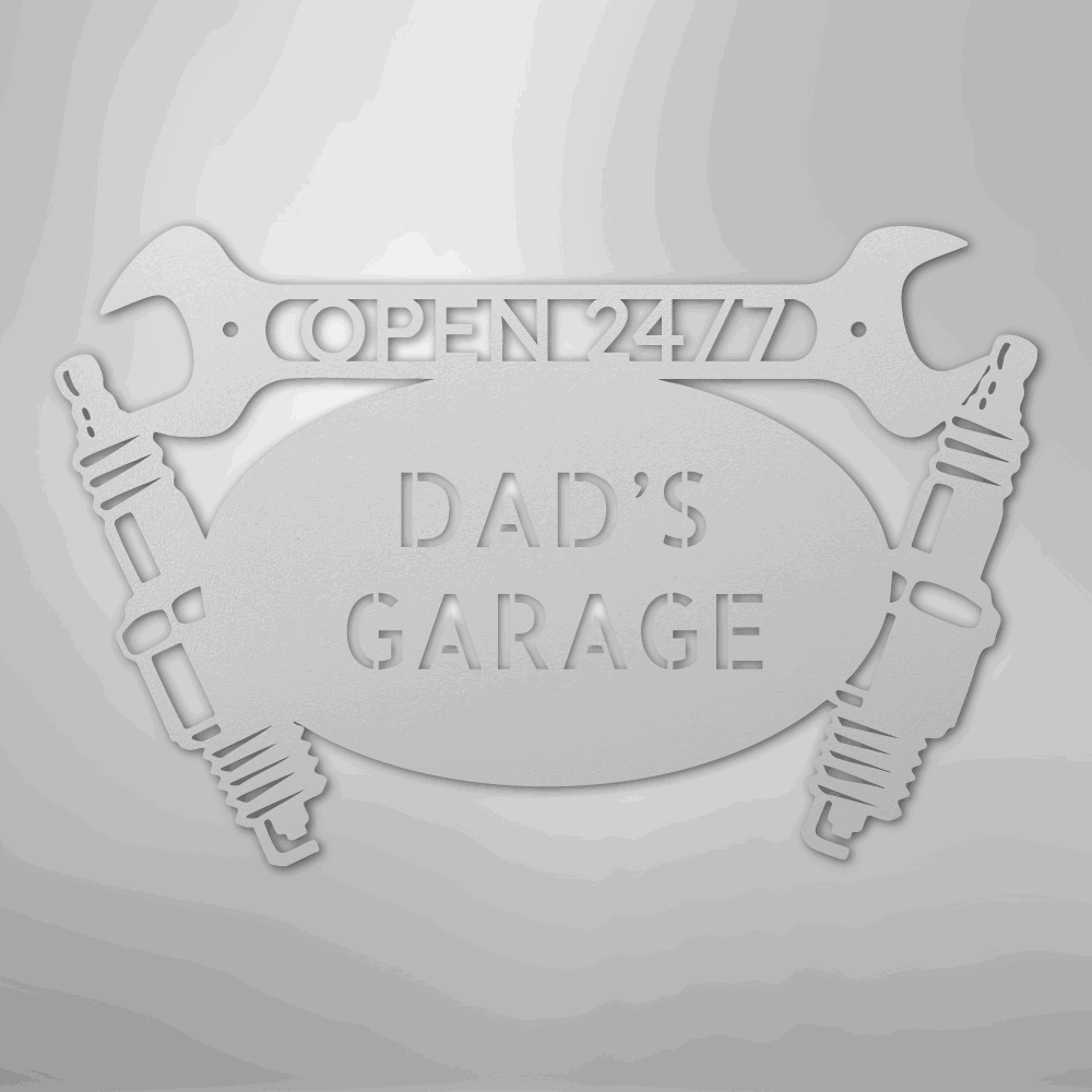 Car Garage Monogram - Steel Sign - Giftinum