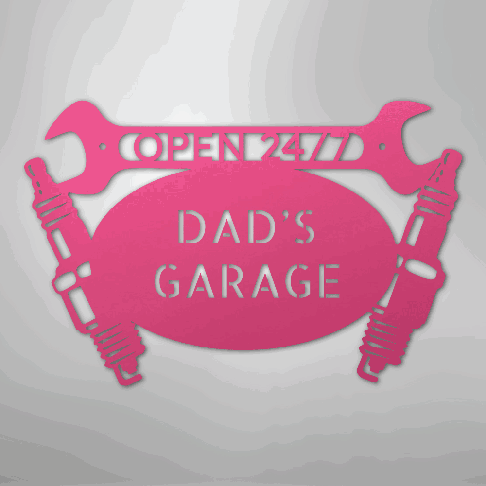 Car Garage Monogram - Steel Sign - Giftinum
