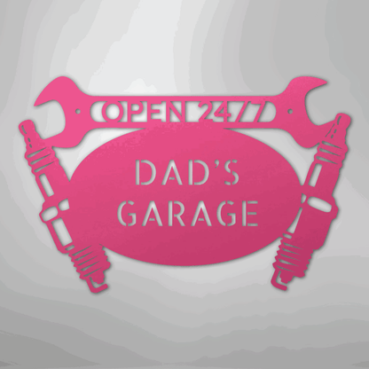 Car Garage Monogram - Steel Sign - Giftinum