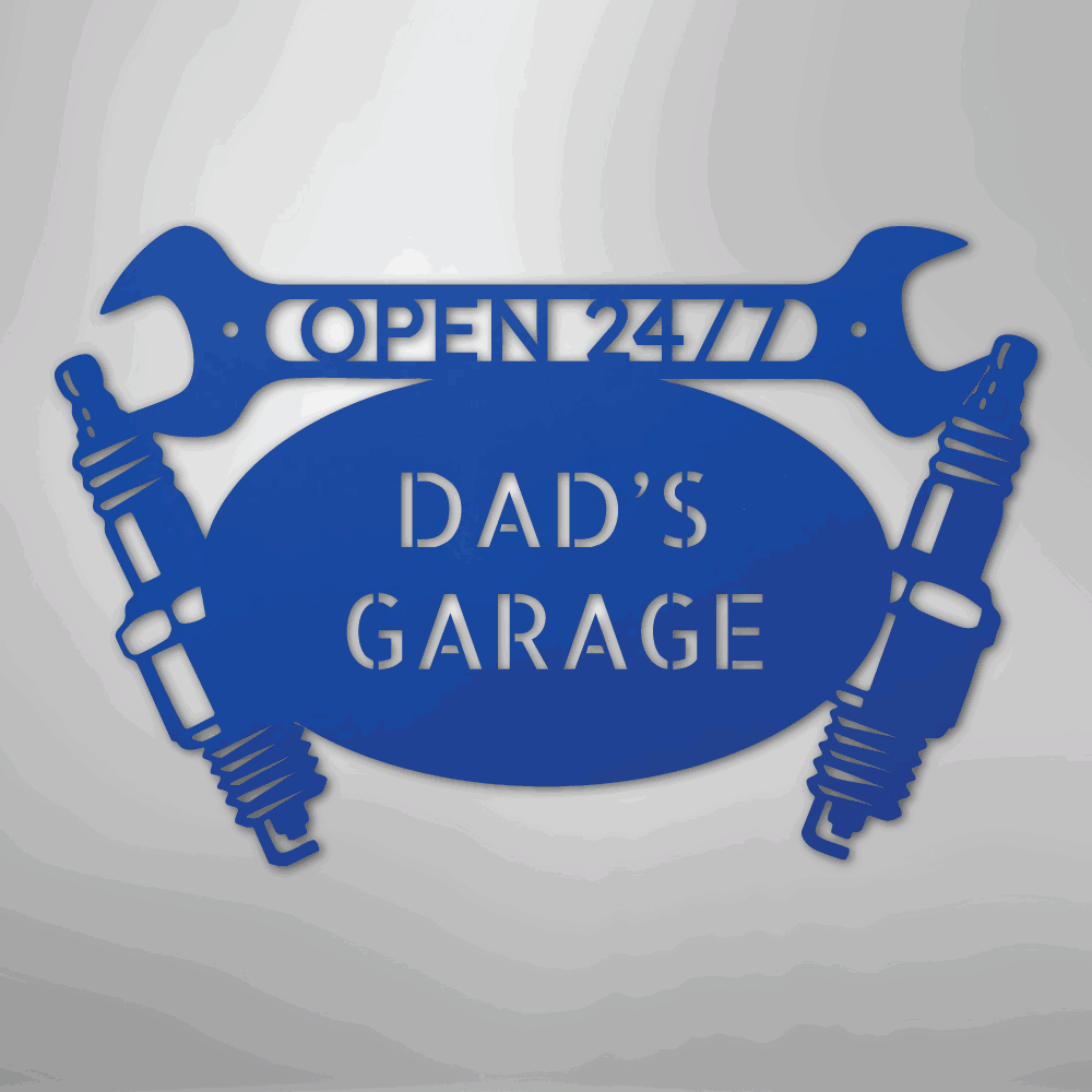 Car Garage Monogram - Steel Sign - Giftinum