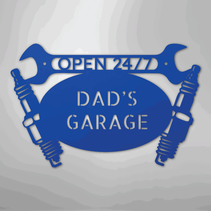 Car Garage Monogram - Steel Sign - Giftinum