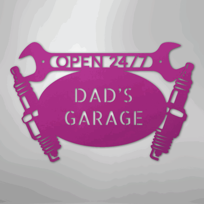 Car Garage Monogram - Steel Sign - Giftinum