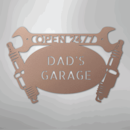 Car Garage Monogram - Steel Sign - Giftinum