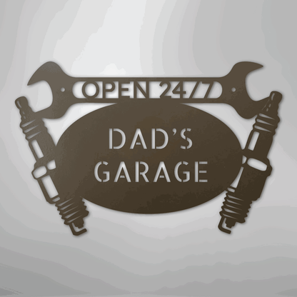 Car Garage Monogram - Steel Sign - Giftinum