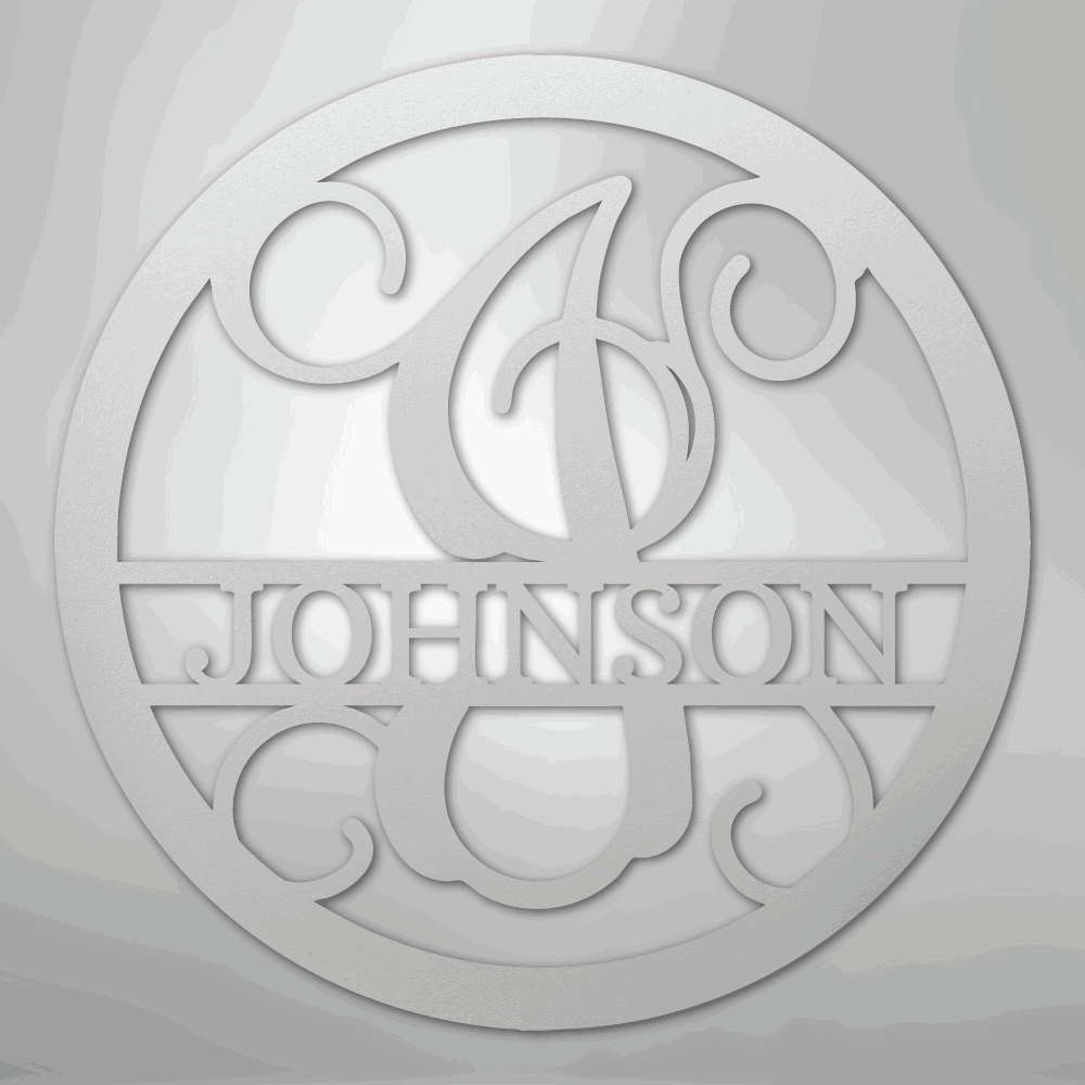 Circle Vine Monogram - Steel Sign - Giftinum