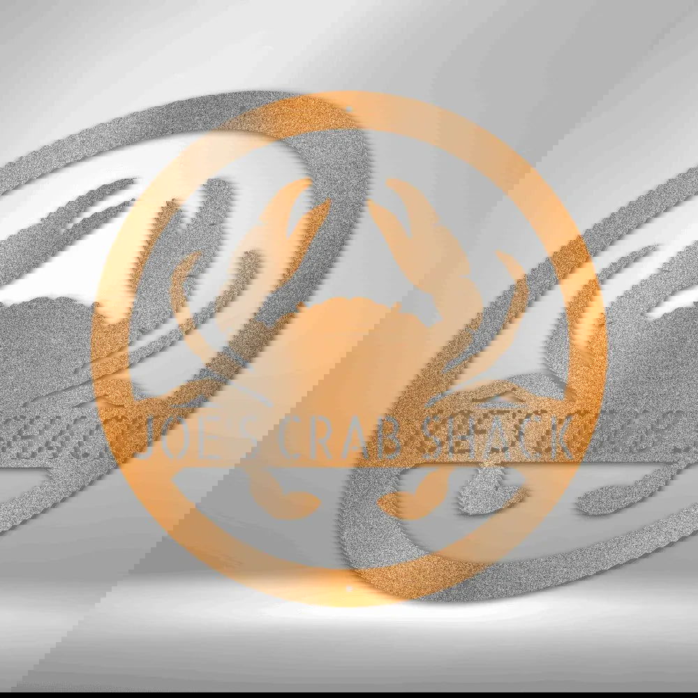 Crab Monogram - Steel Sign - Giftinum