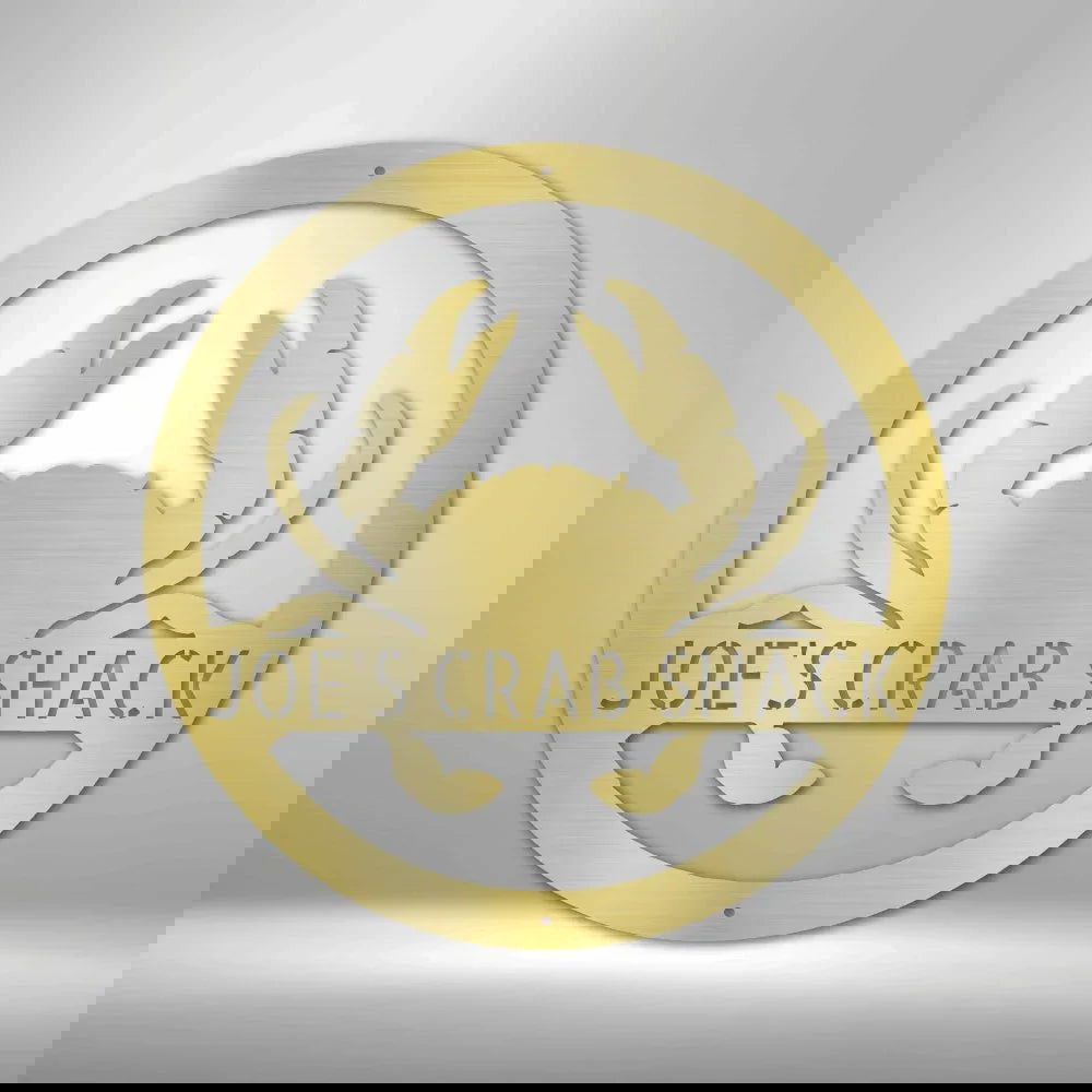Crab Monogram - Steel Sign - Giftinum
