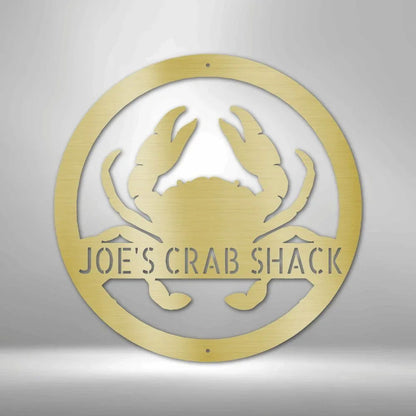 Crab Monogram - Steel Sign - Giftinum