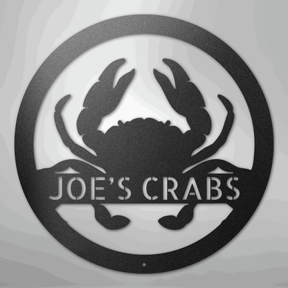 Crab Monogram - Steel Sign - Giftinum