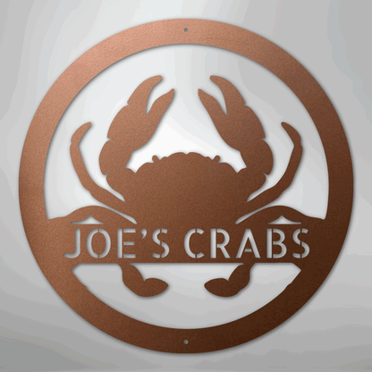 Crab Monogram - Steel Sign - Giftinum