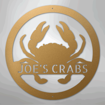 Crab Monogram - Steel Sign - Giftinum