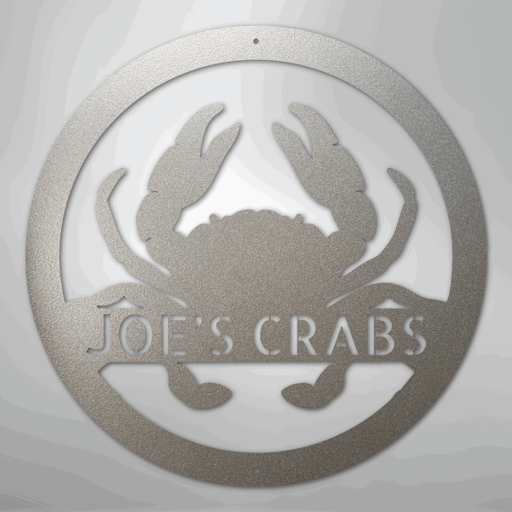 Crab Monogram - Steel Sign - Giftinum