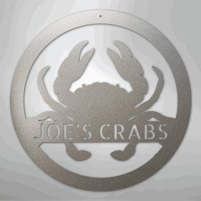 Crab Monogram - Steel Sign - Giftinum