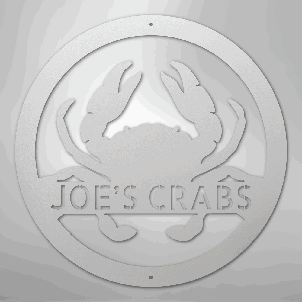 Crab Monogram - Steel Sign - Giftinum
