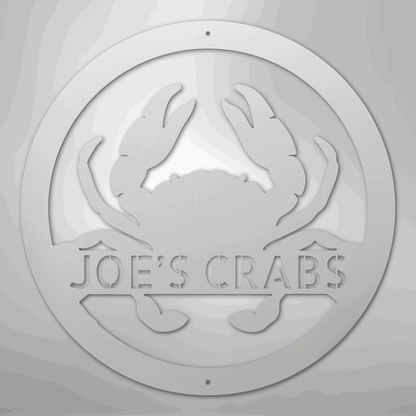 Crab Monogram - Steel Sign - Giftinum