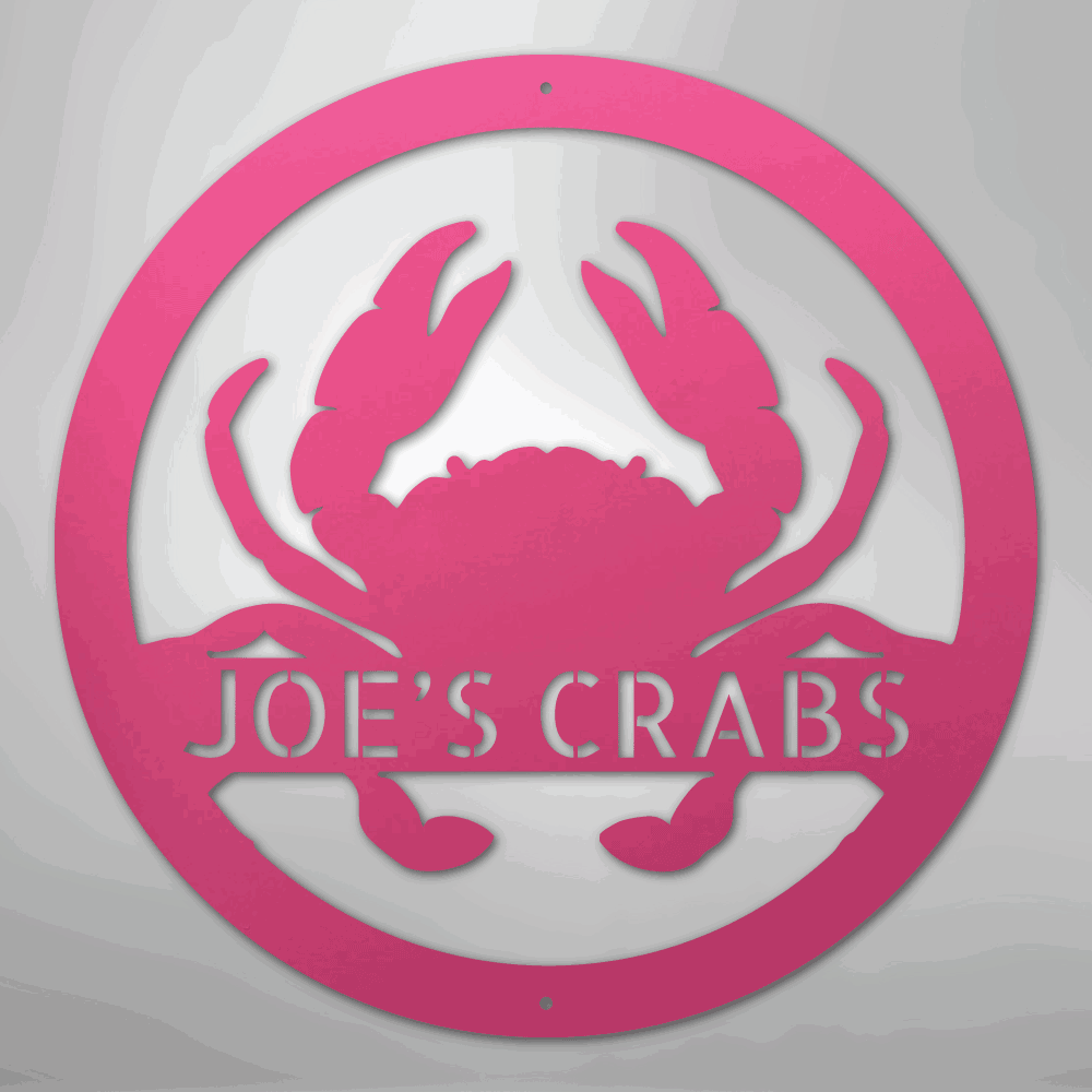 Crab Monogram - Steel Sign - Giftinum