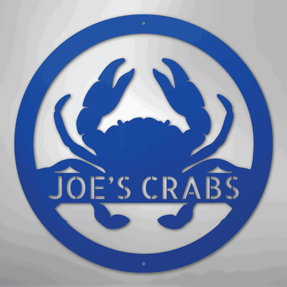 Crab Monogram - Steel Sign - Giftinum
