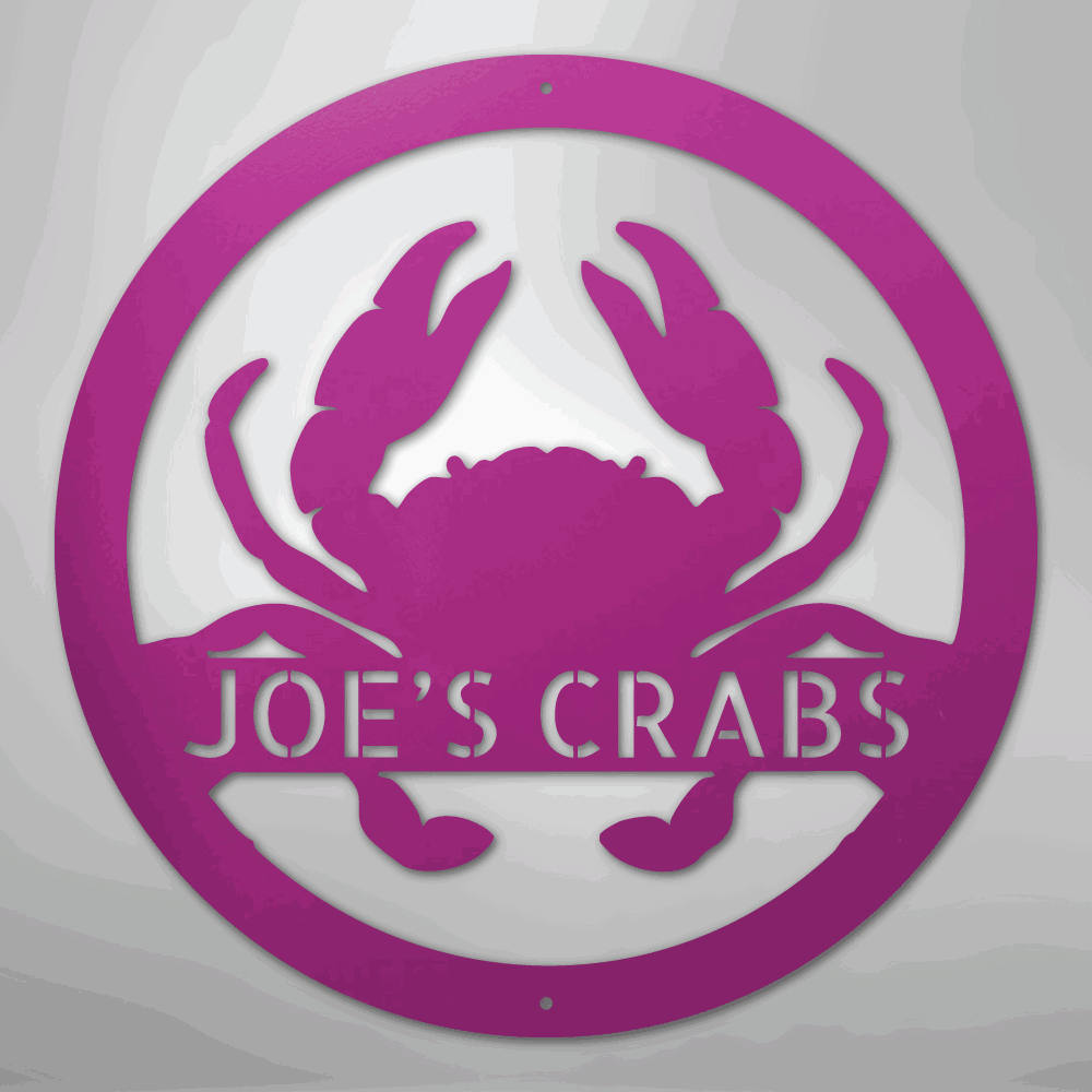 Crab Monogram - Steel Sign - Giftinum
