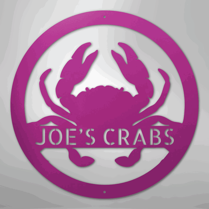 Crab Monogram - Steel Sign - Giftinum