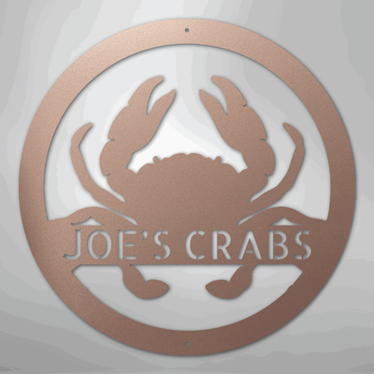 Crab Monogram - Steel Sign - Giftinum