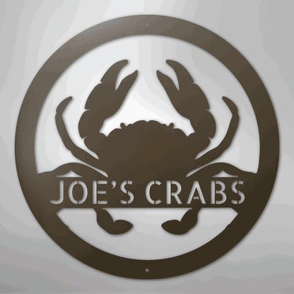Crab Monogram - Steel Sign - Giftinum