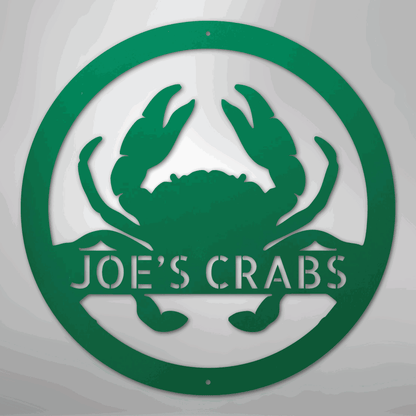Crab Monogram - Steel Sign - Giftinum