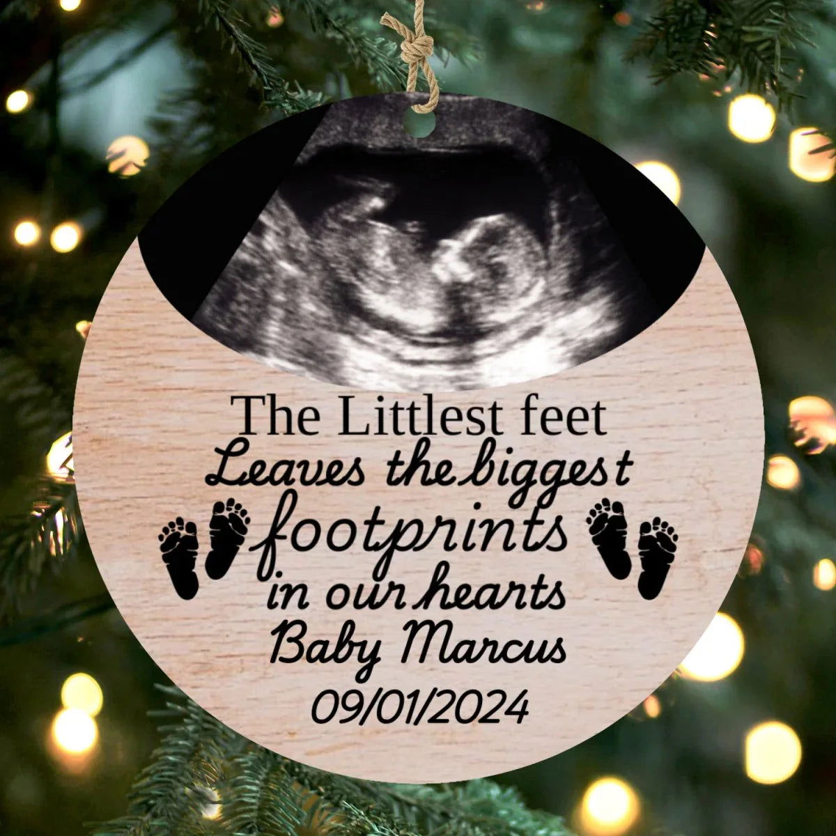 Custom Miscarriage Baby Loss Wood Ornament - Giftinum