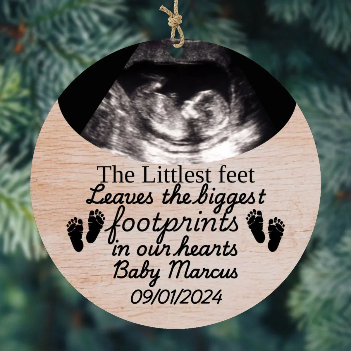 Custom Miscarriage Baby Loss Wood Ornament - Giftinum