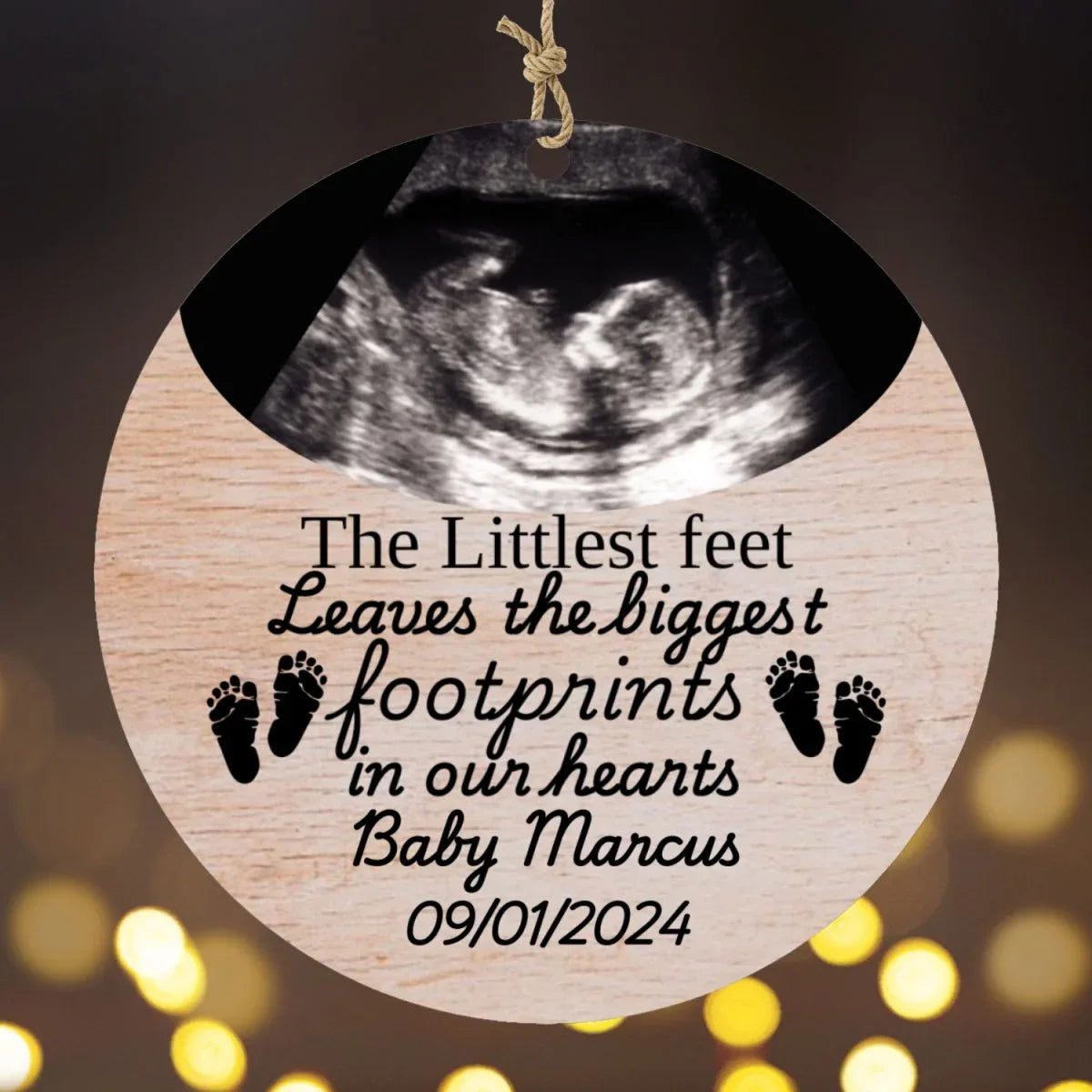 Custom Miscarriage Baby Loss Wood Ornament - Giftinum