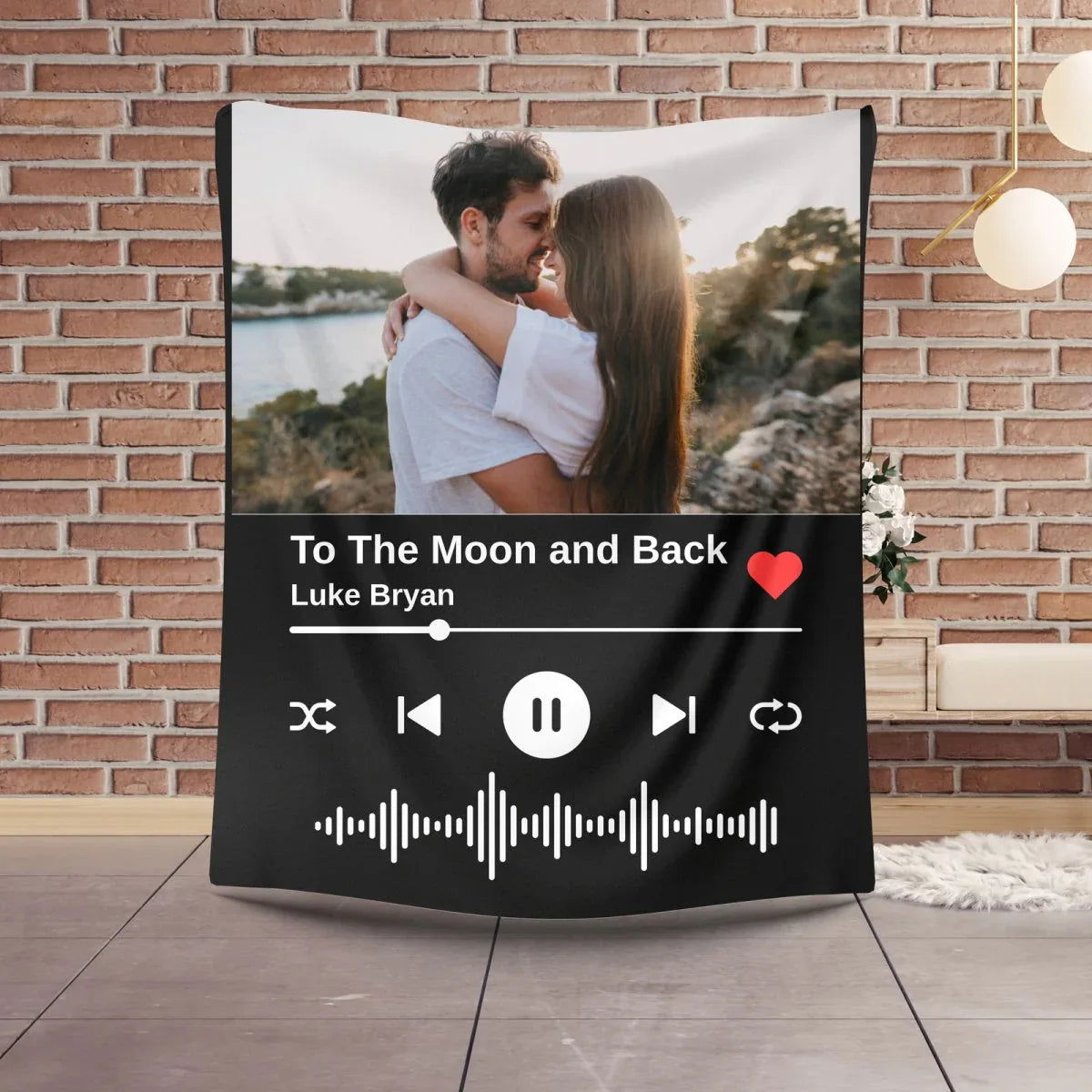Custom Photo and Song Blanket - Giftinum
