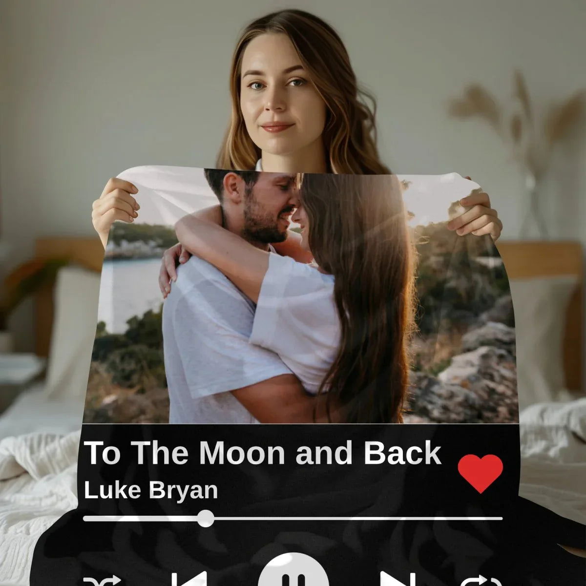 Custom Photo and Song Blanket - Giftinum