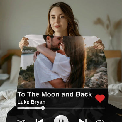 Custom Photo and Song Blanket - Giftinum