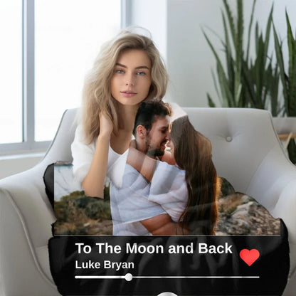 Custom Photo and Song Blanket - Giftinum